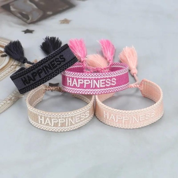 Happiness Bohemia Embroidery letter tassel
Bracelet handmade Adjustable Rope - Picture 3 of 6
